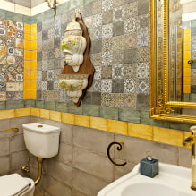 Azulejos de baño: consejos para elegir, tipos, formas, colores, diseño, lugares de decoración-4