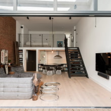 Apartamento estudio en estilo loft: ideas de diseño, elección de acabados, muebles, iluminación-3