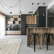 Apartamento estudio en estilo loft: ideas de diseño, elección de acabados, muebles, iluminación-4