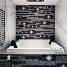 Baño en blanco y negro: elección de acabados, plomería, muebles, diseño de inodoro-5