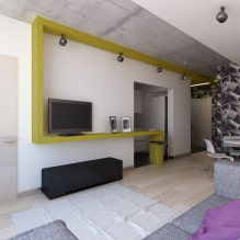 Diseño de apartamento de 50 metros cuadrados. m.- foto del interior, diseño, estilos-2