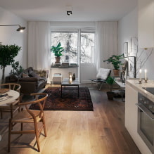 Diseño de apartamento de 50 metros cuadrados. m.- foto del interior, diseño, estilos-5