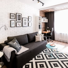 Diseño de apartamento de 38 metros cuadrados. m.- Fotos de interiores, zonificación, ideas de arreglos-4