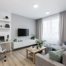 Diseño de apartamento de 45 metros cuadrados. m.- ideas de arreglo, foto en el interior-8