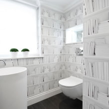 Baño blanco: diseño, combinaciones, decoración, fontanería, mobiliario y decoración-6