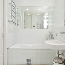 Baño blanco: diseño, combinaciones, decoración, fontanería, mobiliario y decoración-7