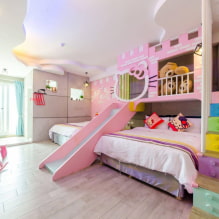 Una habitación para dos niñas: diseño, zonificación, distribuciones, decoración, mobiliario, iluminación-0