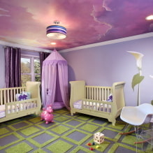 Habitación infantil lila y violeta: características y consejos de diseño-7