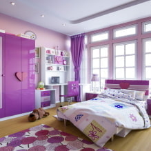 Habitación infantil lila y violeta: características y consejos de diseño-8