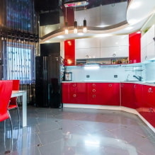 Cocina roja y negra: combinaciones, elección de estilo, muebles, papel tapiz y cortinas-4