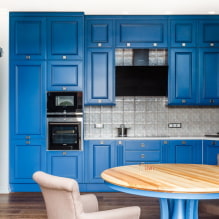 Cocina azul: opciones de diseño, combinaciones de colores, fotos reales-2