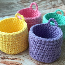 ¿Cómo hacer una canasta de crochet con tus propias manos? -5