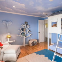 Colores azul y azul en el interior de una habitación infantil: características de diseño-1