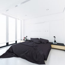 Dormitorio en el estilo del minimalismo: foto en el interior y características de diseño-3