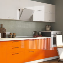 Cocina naranja en el interior: características de diseño, combinaciones, elección de cortinas y papeles pintados-0