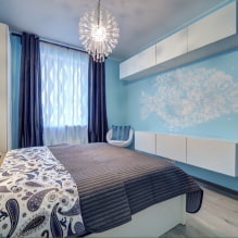 Dormitorio en tonos azules: características de diseño, combinaciones de colores, ideas de diseño-4