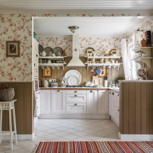 Cocina de estilo provenzal: características de diseño, fotos reales en el interior-4