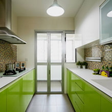 Cocina verde claro: combinaciones, elección de cortinas y acabados, una selección de foto-0