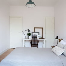 Dormitorio en tonos blancos: foto en el interior, ejemplos de diseño-0