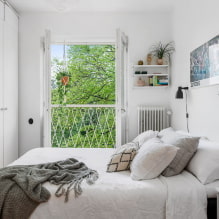 Dormitorio en tonos blancos: foto en el interior, ejemplos de diseño-8