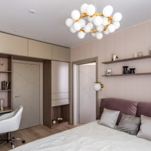 Dormitorio en tonos beige: foto en el interior, combinaciones, ejemplos con acentos brillantes-5