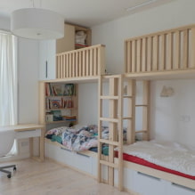 Habitación infantil para niños de diferentes sexos: zonificación, foto en el interior-0