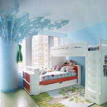 Habitación infantil para niños de diferentes sexos: zonificación, foto en el interior-2