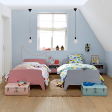 Habitación infantil para niños de diferentes sexos: zonificación, foto en el interior-3