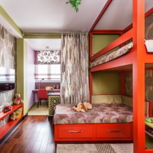 Habitación infantil para niños de diferentes sexos: zonificación, foto en el interior-5