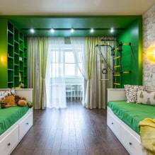 Habitación infantil para niños de diferentes sexos: zonificación, foto en el interior-7