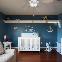 Habitación infantil en estilo marino: fotos, ejemplos para un niño y una niña-3