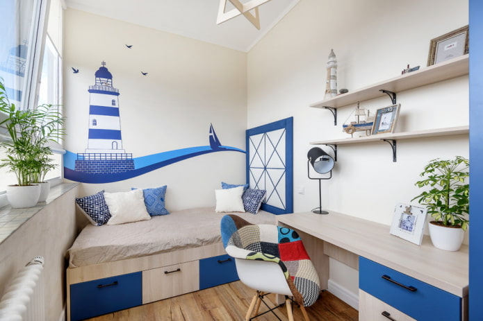 Habitación infantil en estilo marinero: fotos, ejemplos para un niño y una niña.