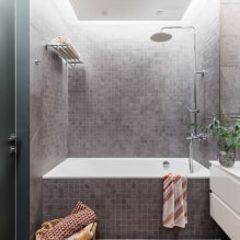 Baño gris: características de diseño, fotos, mejores combinaciones-4