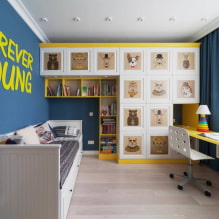 Características del diseño de una habitación para niños de 12 metros cuadrados m-6.