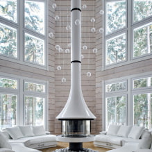 Interior de salón con chimenea: foto de las mejores soluciones-0