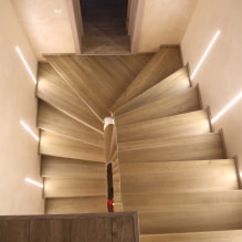 Iluminación de escaleras en la casa: fotos reales y ejemplos de iluminación-5