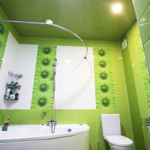 Techo tensado en el baño: pros y contras, tipos y ejemplos de diseño-5