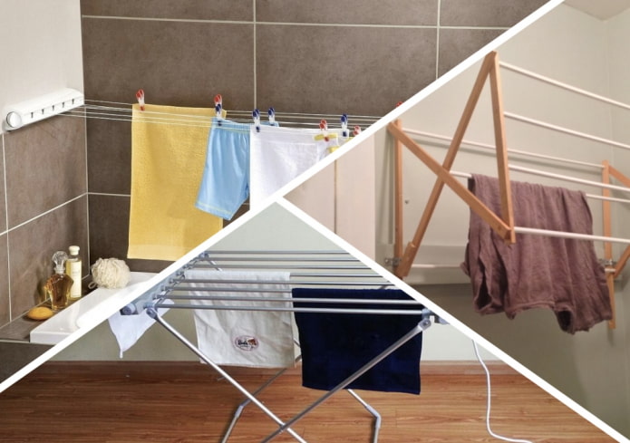 10 ejemplos de secado de ropa en un apartamento sin balcón