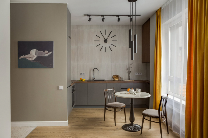 Elegante proyecto de apartamento de una habitación de 38 metros cuadrados.