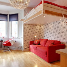 ¿Cómo decorar el interior de un apartamento de una habitación para una familia con un niño? -4