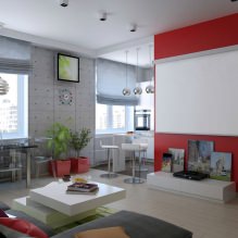 Diseño interior de un apartamento tipo estudio de 47 m2. m-2