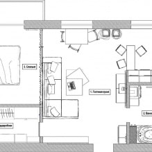 Panloob na disenyo ng isang studio apartment 47 sq. m-19