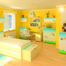 Habitación infantil en tonos amarillos-15