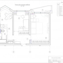 Diseño de un apartamento de dos habitaciones de 55 m2. m-3