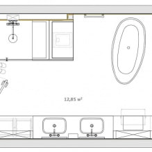 Diseño de baño grande de 12 m2. m-5