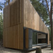 Diseño moderno de una pequeña casa privada en el bosque-4