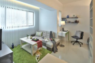 Interior design studio apartment 32 sq. m