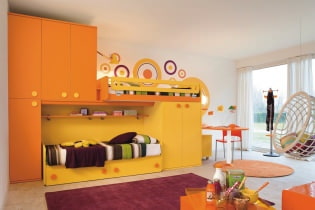 Color naranja en la habitación de los niños: características, fotos.