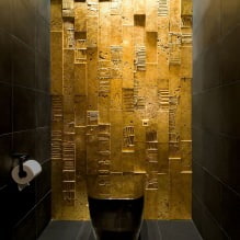 Diseño de interiores de baño en color dorado -7