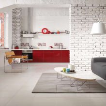 Salón-cocina en blanco: características, foto-3